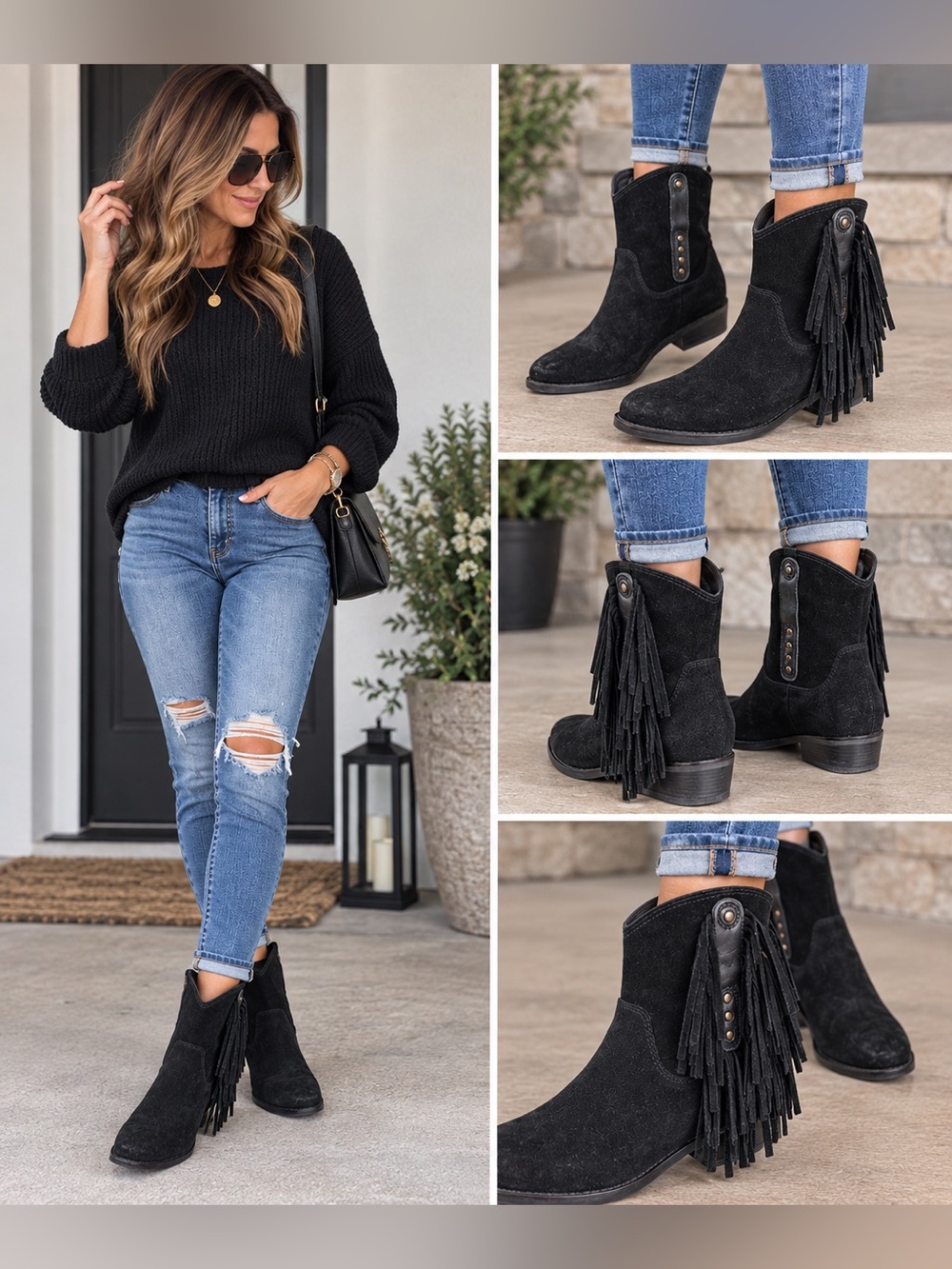 Dingo Kayce Womens Western Boots
Size 6M Black Fringe